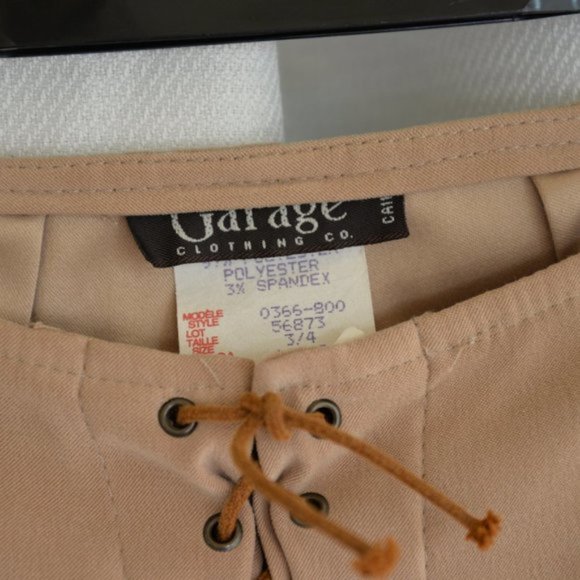 Vintage Y2K Low Rise Lace Up Flare Pants Sz 2 - Picture 6 of 7